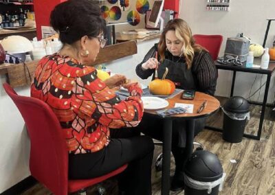 Two women sitting